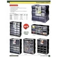 thumbnail image 2 of Plastic Drawer Cabinet, 6-1/4"L x 10-1/2"W x 10-1/4"H, includes (8) 5-1/2"L x 2"W x 1-1/4"W and (4) 5-1/2"L x 4-1/4"W x 2"H, each drawer includes a divider, stable stacking and easy wall mounting, 2 of 3