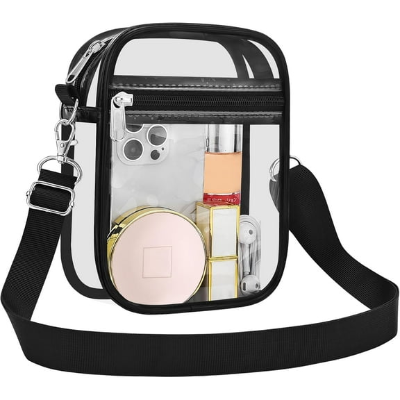 Clear Purse Stadium Approved CrossBody Bag for Men and Women