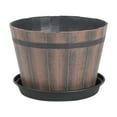 thumbnail image 1 of koolsoo Bucket Barrel Garden Planter Rustic Flower Planter Pot for Home Indoor Plant 12inch, 1 of 9