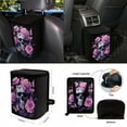 thumbnail image 4 of Renewold Skull Flower Butterfly 15 PCS Car Seat Covers Set for Women, with Steering Wheel Rear View Mirror Cover Seat Belt Pads Trash Bin Sunglass Pocket Coasters Key Chain Car Accessories, 4 of 7