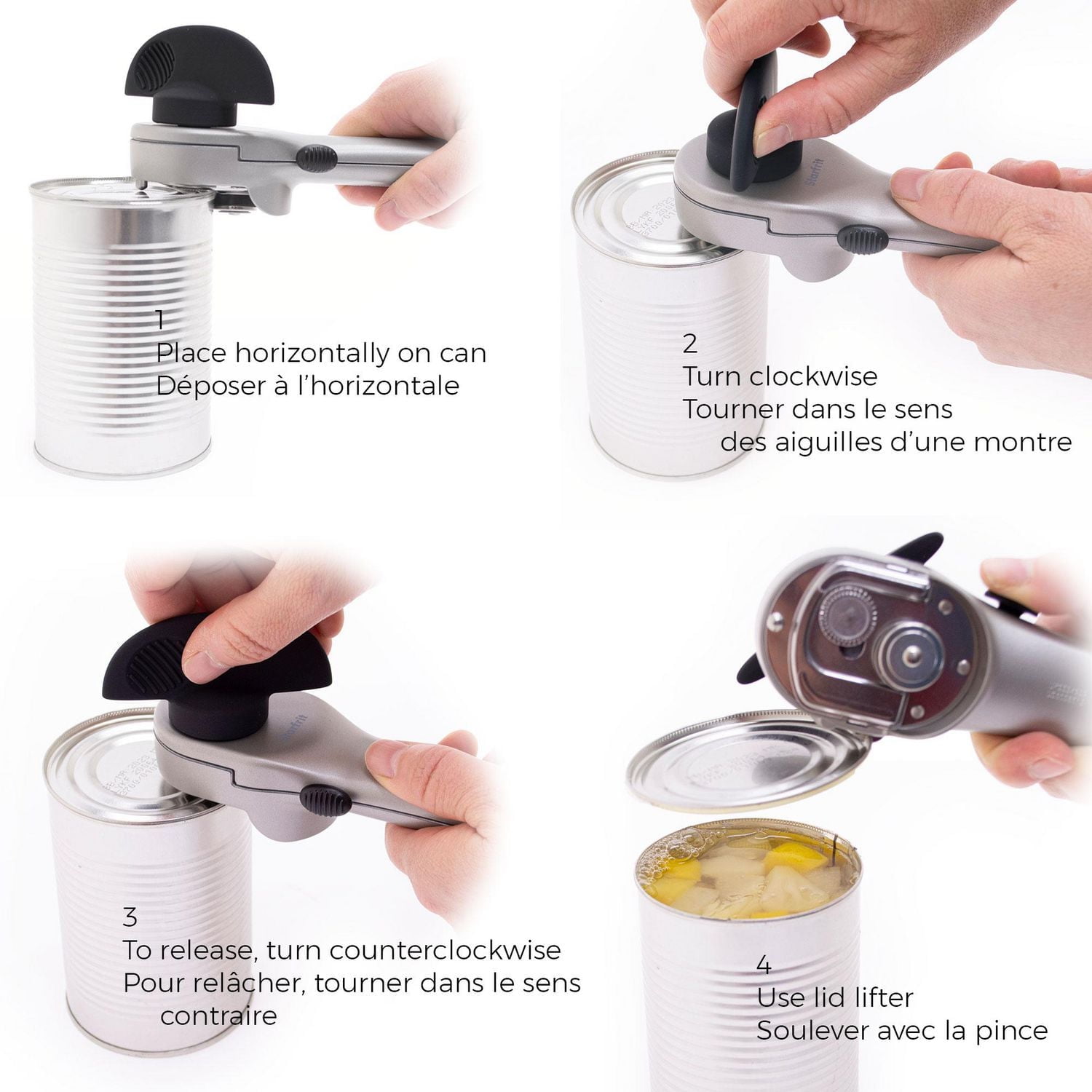 Starfrit "Securimax Auto" Can Opener, Top mounted / Safe to use