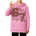 thumbnail image 4 of Kids Hoodies Sweatshirts 6 7 Six Seven Letter Hoodies Sweatshirts Comfortable Print Kids Hooded Sweatshirt Festive Holiday Pullover For Girls And Boys Cozy Top Pink 120(5-6 Years), 4 of 8