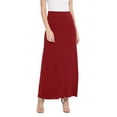 thumbnail image 2 of Women's Casual Foldover Waist A-Line Loose Fit Lounge Maxi Long Skirt S-3XL (Pack 0f 2), 2 of 5