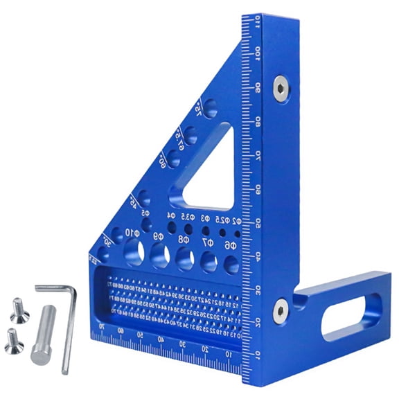 Multi Angles Measuring Ruler,45/90 Degree Woodworking Square Protractors,Drawing Line Ruler, Miter Triangles Ruler