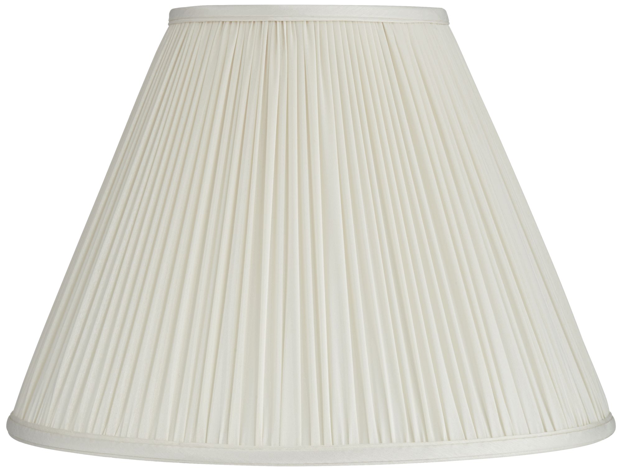 Spider TOMSSL Ivory Pleated Lamp Shade Traditional Unlined with Harp 10x17x14.75 Brentwood