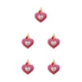 thumbnail image 3 of Langgg Keyring Keyholder DIY Small Decorative Purse Pendent Multipurpose Sweet Gift Workmanship Bag Decor Heart Keychain Rose Red 5Set, 3 of 6