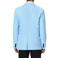thumbnail image 3 of Unique Bargains Men's Slim Fit Blazer Single Breasted One Button Sports Coat XL Light Blue, 3 of 6