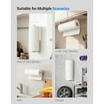 thumbnail image 5 of Paper Towel Holder Under Cabinet, One-Handed Tear, Wall Mount, Adhesive, Silver, Roll with Ratchet Mechanism for Kitchen Bathroom Farmhouse Essentials Decor Accessories, 5 of 6