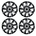 thumbnail image 4 of (4 Pack)16" Silver & Black Hub Caps Universal Wheel Rim Cover Exterior Accessories Snap on Car Truck SUV,PP Material, 4 of 10