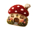 thumbnail image 2 of Fabric Poke Art Kit No Sew, Whimsical Village Cottage Punch Needle Craft for Adults, 2 of 8