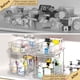 thumbnail image 4 of Organizador de almacenamiento de baño de 2 niveles con divisores, organizadores transparentes debajo del fregadero y organizador de gabinete extraíble para almacenamiento de despensa de cocina de, 4 of 8