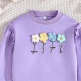 thumbnail image 5 of TOWED22 Infant Toddler Girl 2 Piece Winter Clothes Long Sleeve Soft Crewneck Tee and Joggers Outfits Clothing(Purple,4-5 Y), 5 of 5