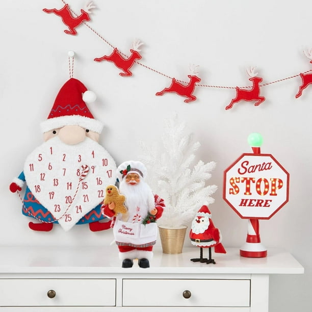 Figura de chef navideña de la Sra. Claus, estatua de chef, regalo creativo de Navidad, decoración navideña para el hogar, granja, vacaciones de año Estilo D