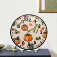 thumbnail image 4 of Yayeee Wall Clock Battery Operated 11.9" Silent Non-Ticking for Living Room, Beige Fall Coffee, 4 of 8