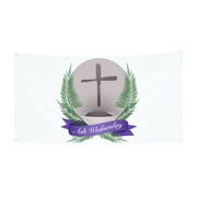 Ash Wednesday Banner Backdrop Porch Sign 35 x 70 Inches Holiday Banners for Room Yard Sports Events Parades Party