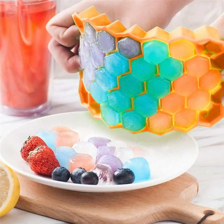 Soup Cubes Freezer Tray with Ice Glass Faveolate Ice-Cube Shape Maker Containers Storage Ice Ice-Cube Tray KitchenDining Bar Snowflake Glowing Ice