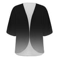 thumbnail image 4 of BODOAO Kimono Cardigans for Women Women's Chiffon Short Sleeve Open Front Cardigan Lightweight & Breathable Summer Cover Up for Casual & Wear Black S, 4 of 7