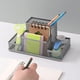 thumbnail image 4 of Portalápices de metal para escritorio, caja de almacenamiento para oficina, organizador de malla para escritorio, 1 unidad, color plateado, 4 of 5
