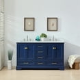 thumbnail image 5 of Stufurhome Brittany Dark Blue 60 inch Double Sink Bathroom Vanity, 5 of 12