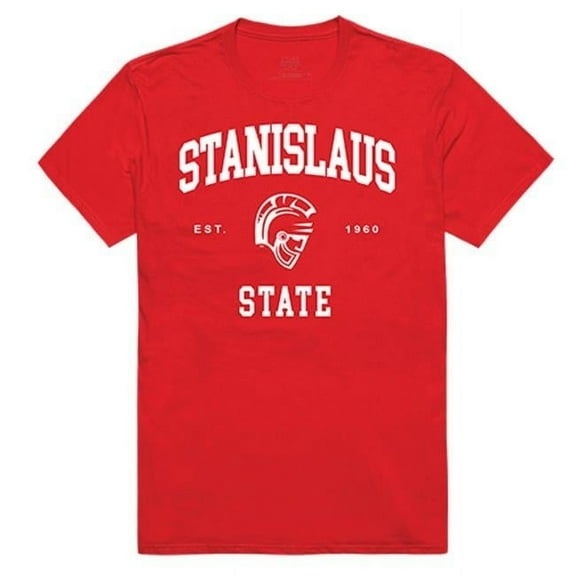 California State University - Stanislaus Seal Tee - Red - Large