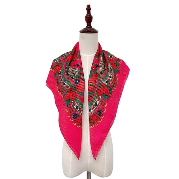 Multicolor Scarfs Scarf women lady Muslim Flower print Folk-Custom Square scarf Wrap Shawl Travel Scarve