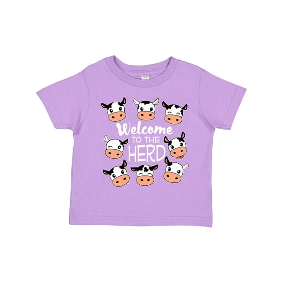 Inktastic Welcome to the Herd with Cute Black and White Holstein Cows Boys or Girls Toddler T-Shirt