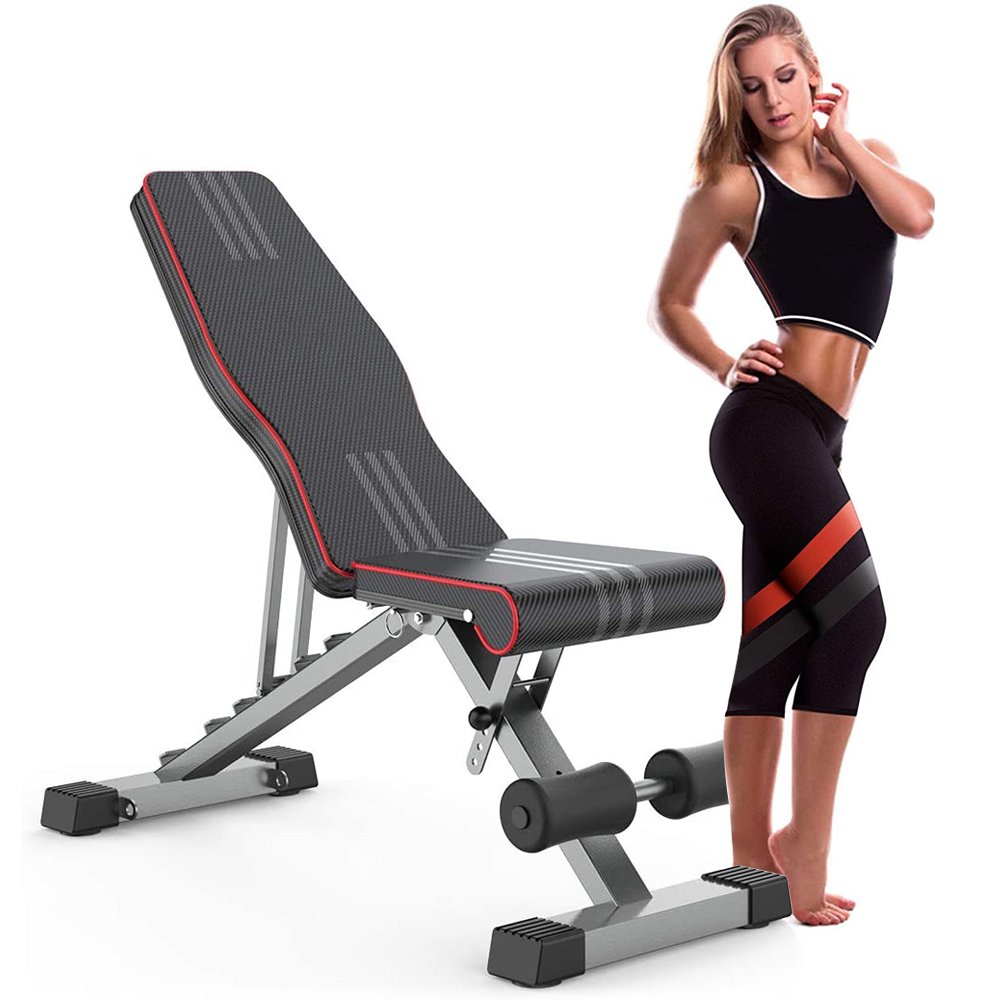 YoleoStore Adjustable Folding Weight Bench (2021 Special Edition
