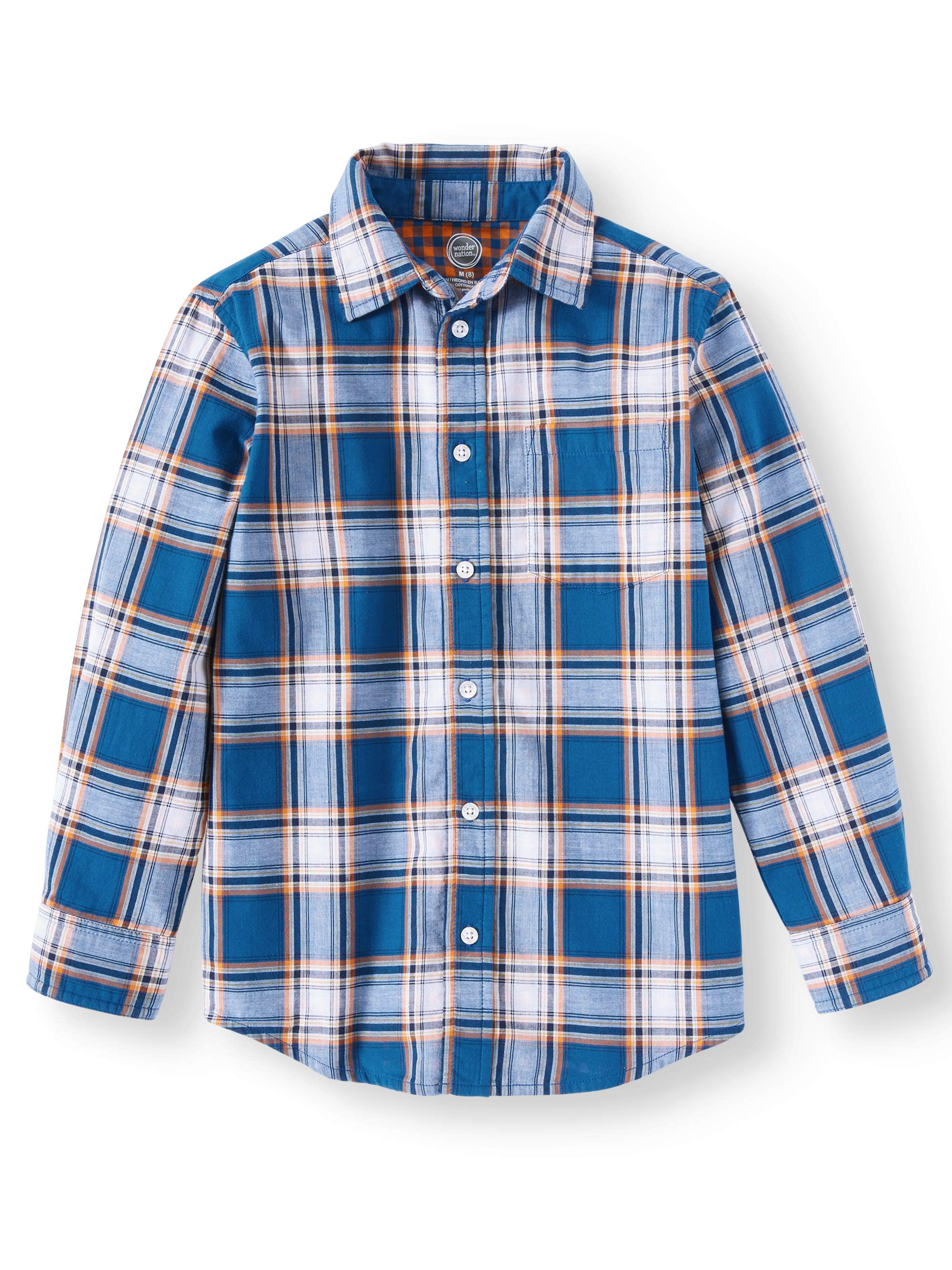 Wonder Nation Long Sleeve Woven Shirts (Little Boys & Big Boys