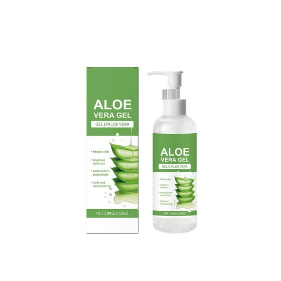Aloe Veras Gel For Facial Hair Body - Calming And Nourishing Moisturizer After Sun - Cosmetics For Dry Stressed Skin And Tan 100g