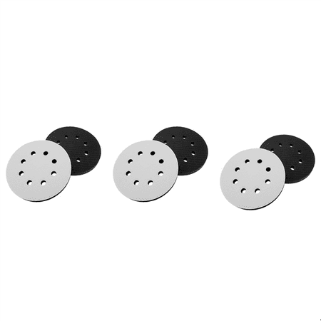 

6PCS 5 Inch(125mm) 8-Hole Soft Sponge Interface Pad for Sanding Pads and Hook and Loop Sanding Discs for Uneven Surface