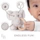 thumbnail image 4 of Juguete de felpa con forma de elefante para la dentición, elegante, de lujo, para bebés, material suave, 4 of 6