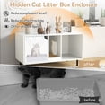 thumbnail image 3 of Spaco 40 Inch Cat Litter Box Enclosure for 2 Cats Hidden Cat Washroom, Cat House, White, 3 of 10