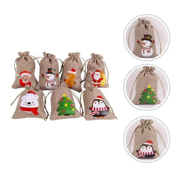 MUSEYA 7PCS Goodie Bag Assorted Color Packaging For Christmas Events
