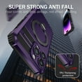 thumbnail image 6 of Dteck for Apple iPhone 13 Rugged Case, Magnetic Invisible Stand Military Drop Protection Cover, Compatible with MagSafe Shockproof Slim Matte Ring Holder Hard Phone Case for Men Women, purple, 6 of 8