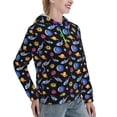 thumbnail image 6 of Kdxio Whales In Space Print Womens Oversized Hoodies Sweatshirts Hooded Pullover Tops Sweaters Casual-Small, 6 of 7