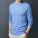 thumbnail image 3 of Men's knit sweater round neck bottoming sweater thin section Slim pullover solid color, 3 of 5