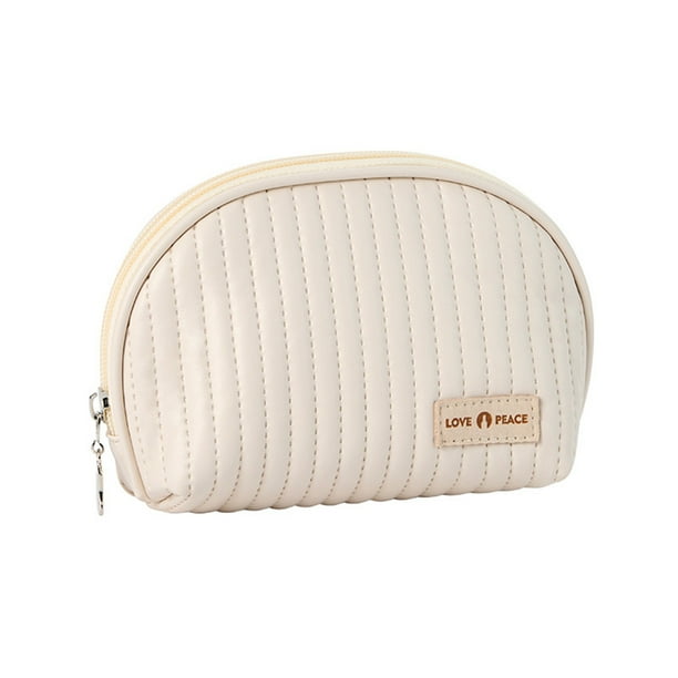 Bolsa de Maquillaje Mini Bolsa Cosmética para Mujer Pequeña Bolsa de Belleza Acolchada Práctica Bolsa con Cremallera