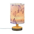 thumbnail image 2 of Purple Butterflies Flying Table Lamp with USB Port LED Warm Light Lamp Night Light Home Decor, 2 of 7
