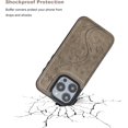 thumbnail image 6 of Compatible with iPhone 15 Pro Case Wallet with Card Holder,Embossed Butterfly Pattern PU Leather Double Buttons Flip Protective Shockproof Cover for Magnetic Car Mount 6.1 Inch (Gray), 6 of 14