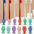 thumbnail image 1 of 6 soportes para cepillos de dientes de silicona con bonitos dibujos de peces, organizador de base para tu baño, soporte perfecto para cepillos de dientes para niños., 1 of 7