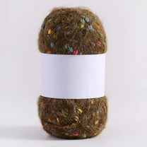 XmhyTop 50g/roll Colorful Dots Mohair Yarns Soft Thread DIY Hand Knitted Crochet Woven for Scarf Shawl Crafts，D