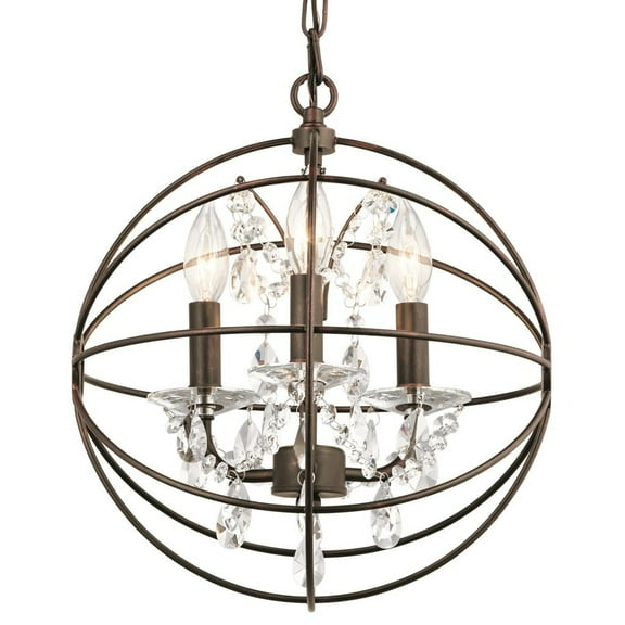 Aztec Lighting  Transitional 3-light Coffee/Copper Pendant