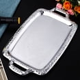 thumbnail image 3 of Nordic Style Dried Fruit Plate Silver Metal Snacks Tray for Wedding Gifts, 3 of 9
