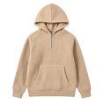 thumbnail image 4 of Fozruso Boys Knit Half Zip Hooded Sweatshirt For Kids Cozy Long Sleeve Pullover with Pockets, 4 of 7