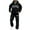 Black, variant on Men's Athletic 2 Pieces Tracksuit Casual Athletic Sweatsuit Full Zip Pullover Long Sleeve Running Sport Outfits Jogging Tracksuit Mens