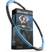 FitSense Weighted Hula Hoop for Weight Loss, 2lb Detachable Infinity Exercise Hoop for Adults/Women (Blue/Gray)