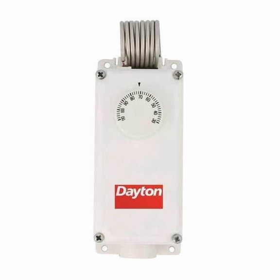 Dayton Mech Tstat,Heat or Cool,Plastic,110/30F 6EDY5
