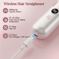 thumbnail image 4 of Go Brush Pro Cordless Hair Straightener Brush, Portable Rechargeable Ceramic Styling Brush with 4 Heat Modes & LED Display, 4 of 5