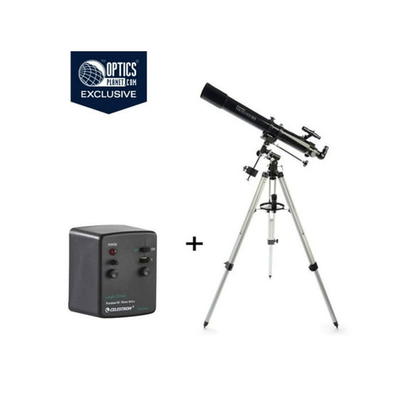 OpticsPlanet Exclusive Celestron PowerSeeker 80EQ Refractor Telescope with Motor