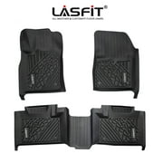 Lasfit Car Floor Liners for 2016-2021 Jeep Grand Cherokee (NO Jeep Cherokee )/Dodge Durango(2nd Row Bench Seating Only), All Weather TPE Vehicle Floor Mats Set, 1st and 2nd Row, Black